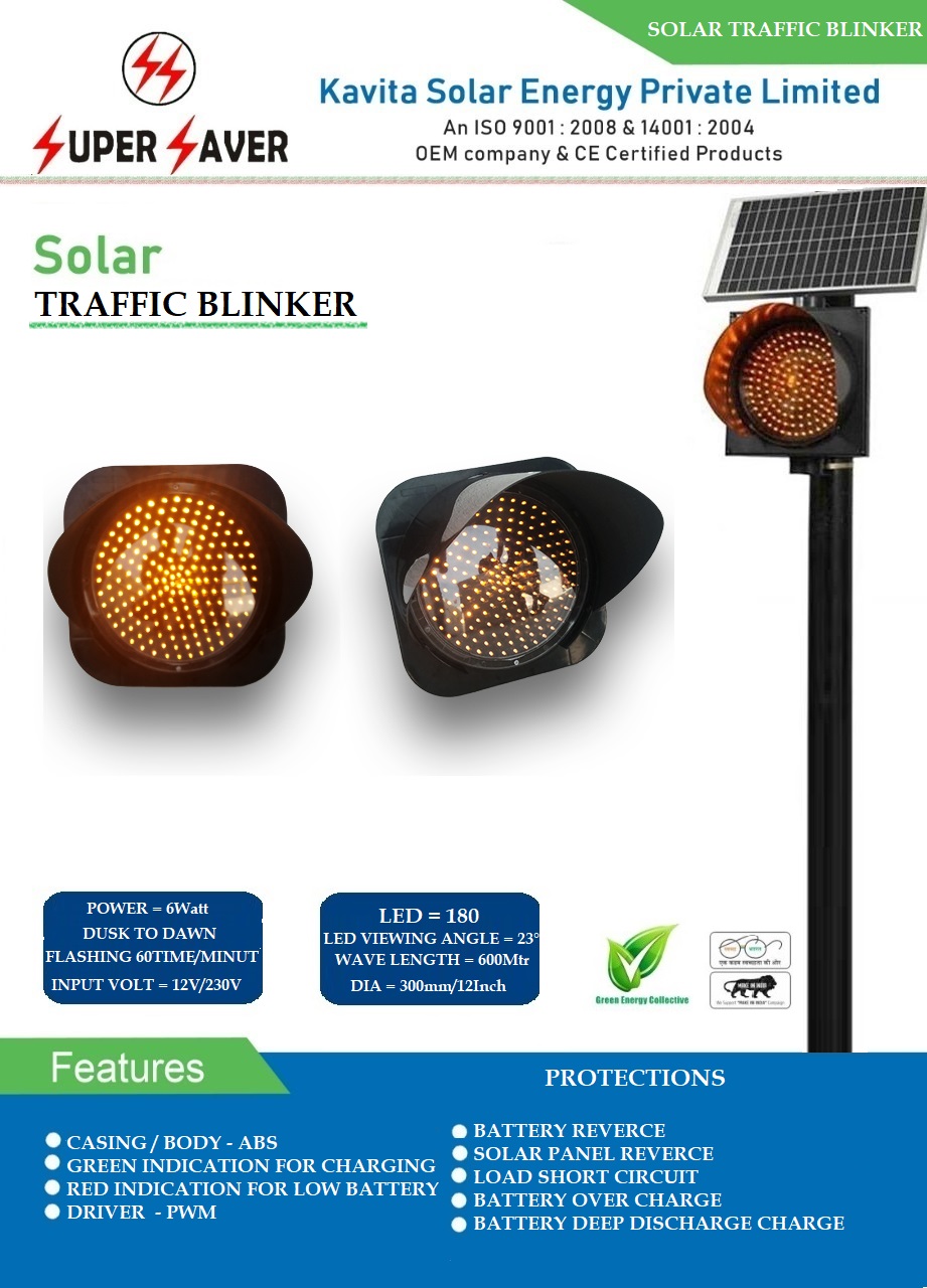 Solar Traffic Blinker