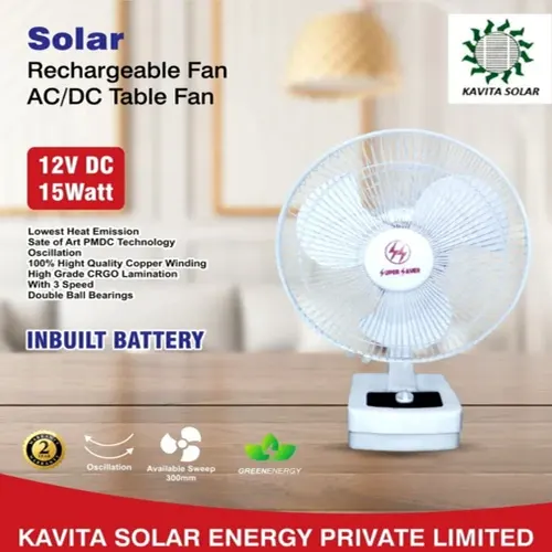 Solar Rechargeable Fan